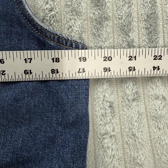 Levi's Vest Womens L Denim Button‎ Up Trucker Blue Western 100% Cotton Pockets - Picture 6 of 11